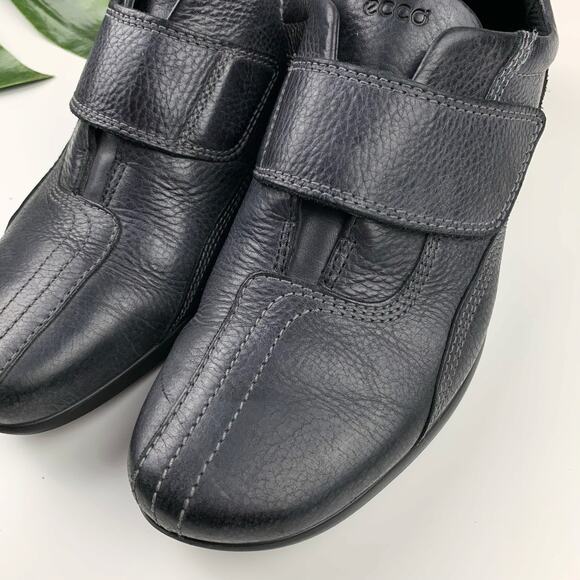 Ecco Comfort Shoes Black Leather Adjustable Strap Women's 39 US 8 8.5 - Picture 3 of 12
